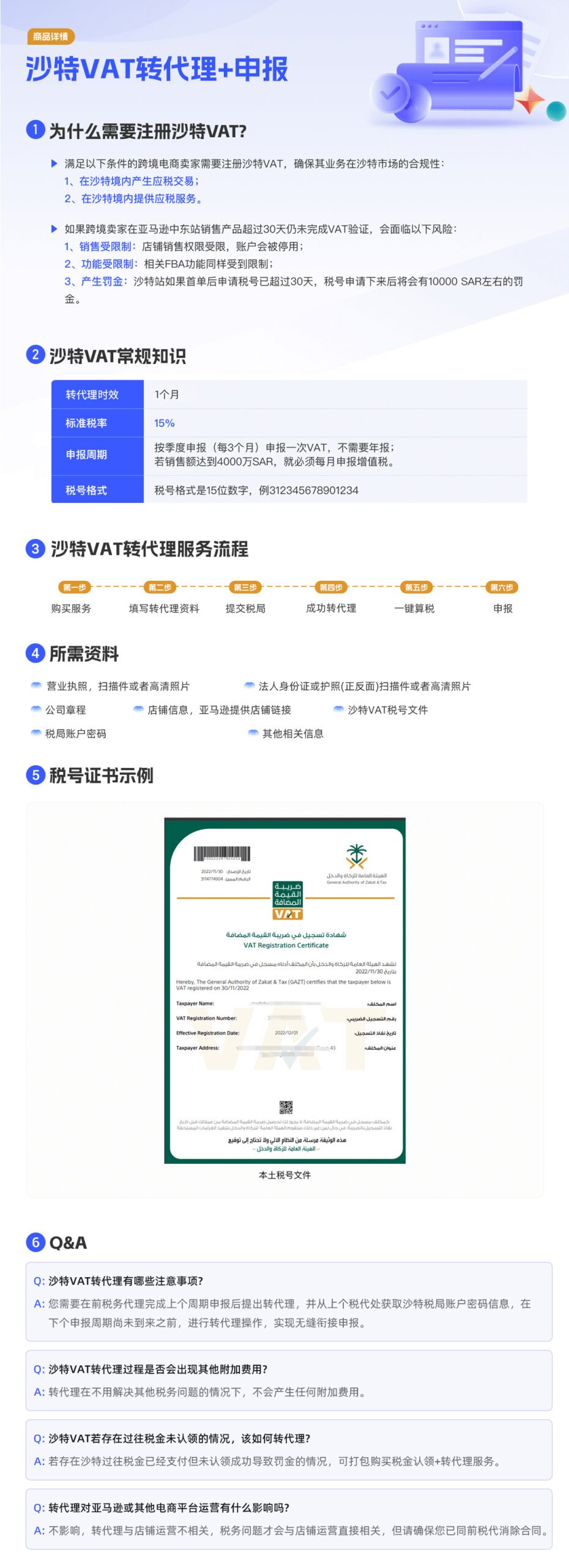 沙特VAT转代理申报